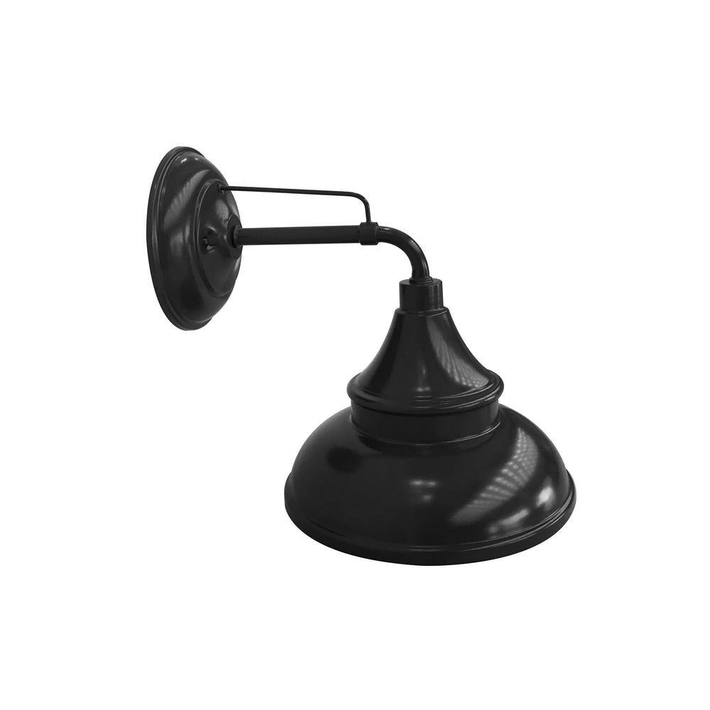 Hampton Bay Black Outdoor Barn Light Wall Mount Sconce EW10139BK