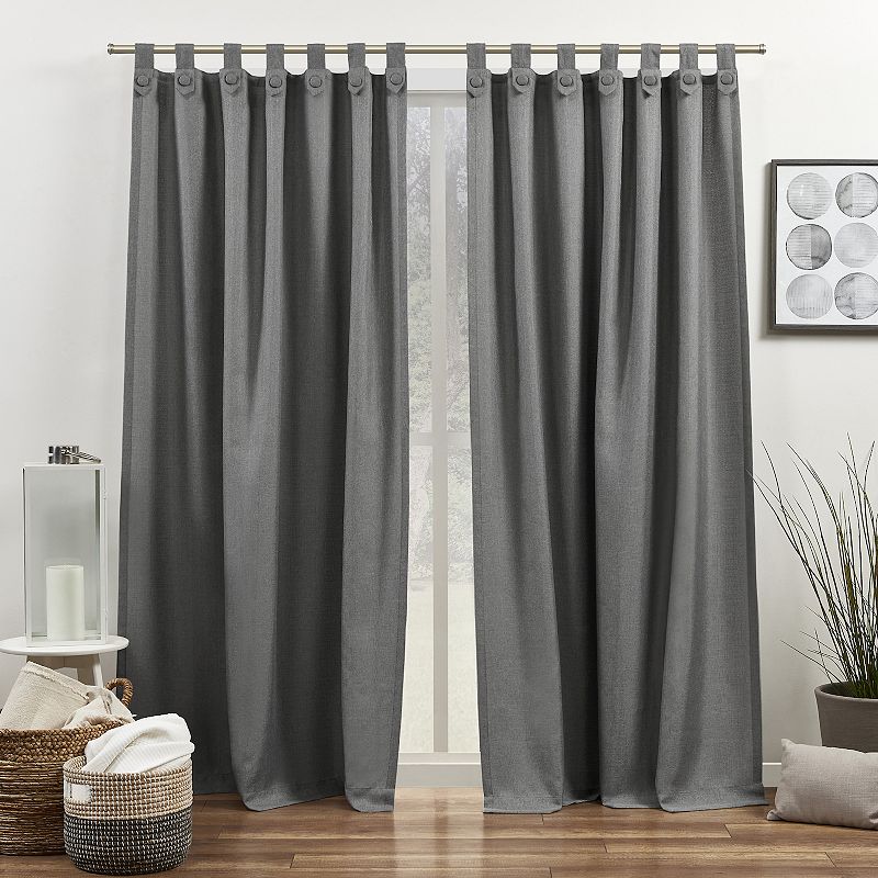 Exclusive Home Curtains Loha Tuxedo Tab Top Curtain 2-panel Window Curtain Set