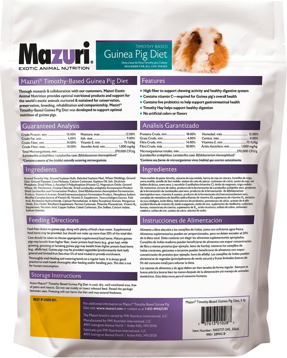 Mazuri Timothy-Based Guinea Pig Food