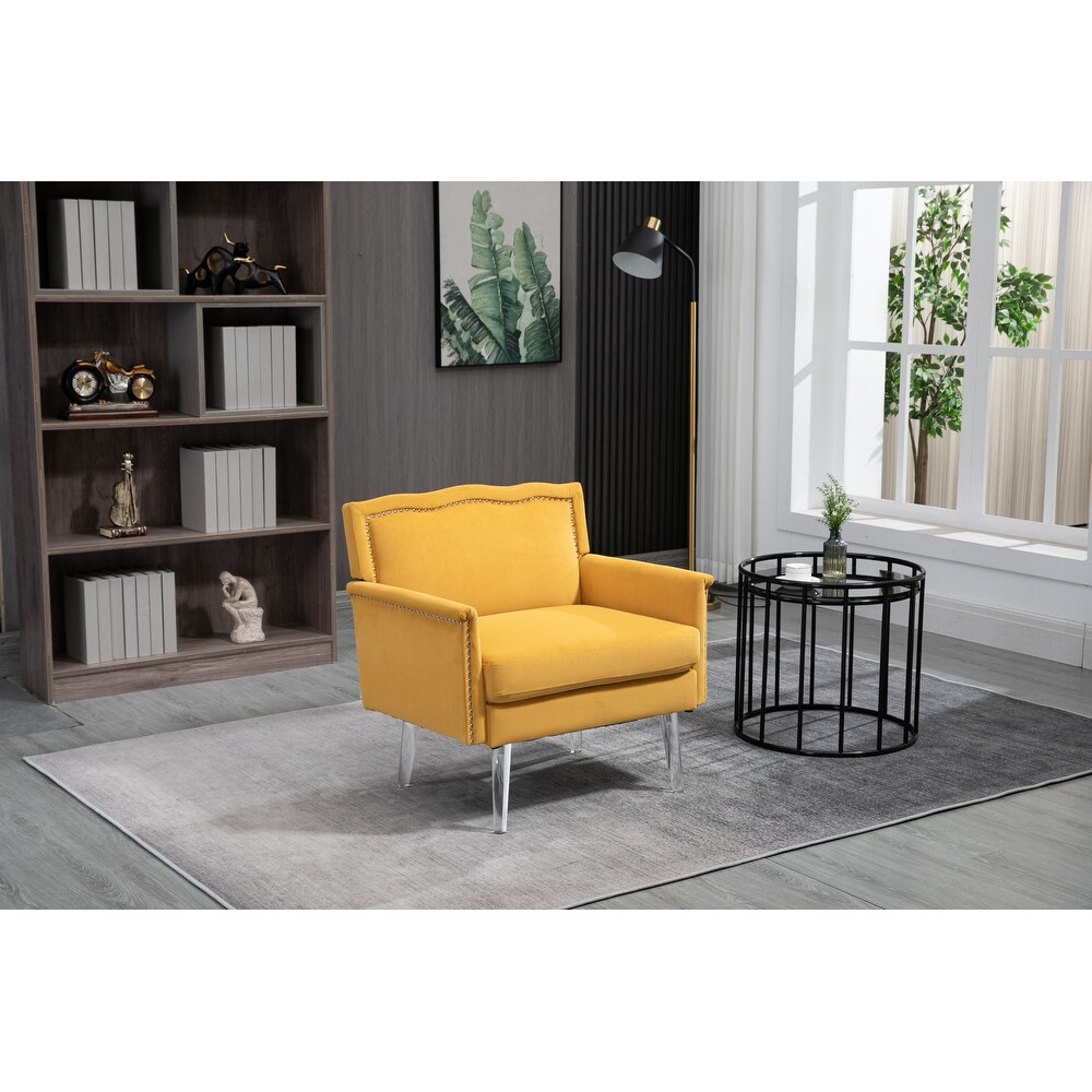 Accent Chair  Living Room Chair / leisure single sofa with acrylic feet