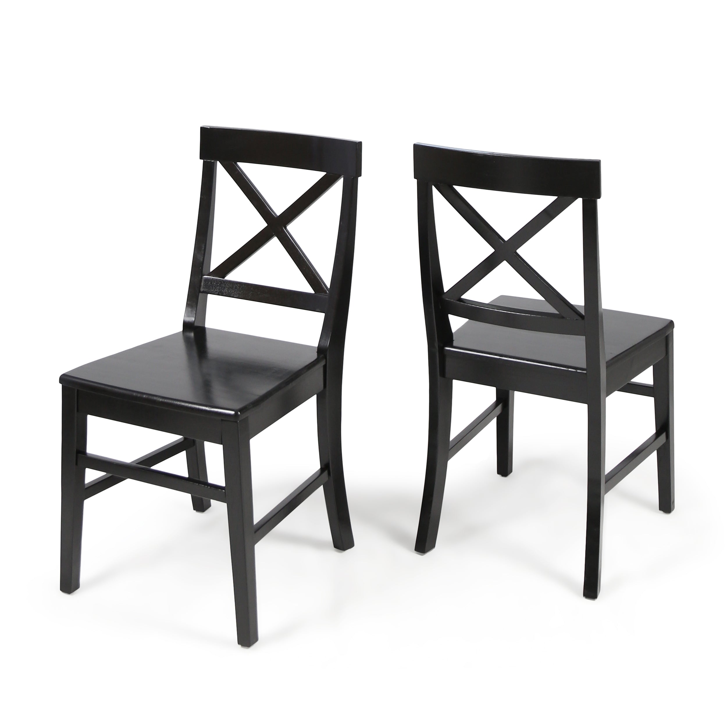 Truda Farmhouse  Acacia Wood Dining Chairs (Set of 2)