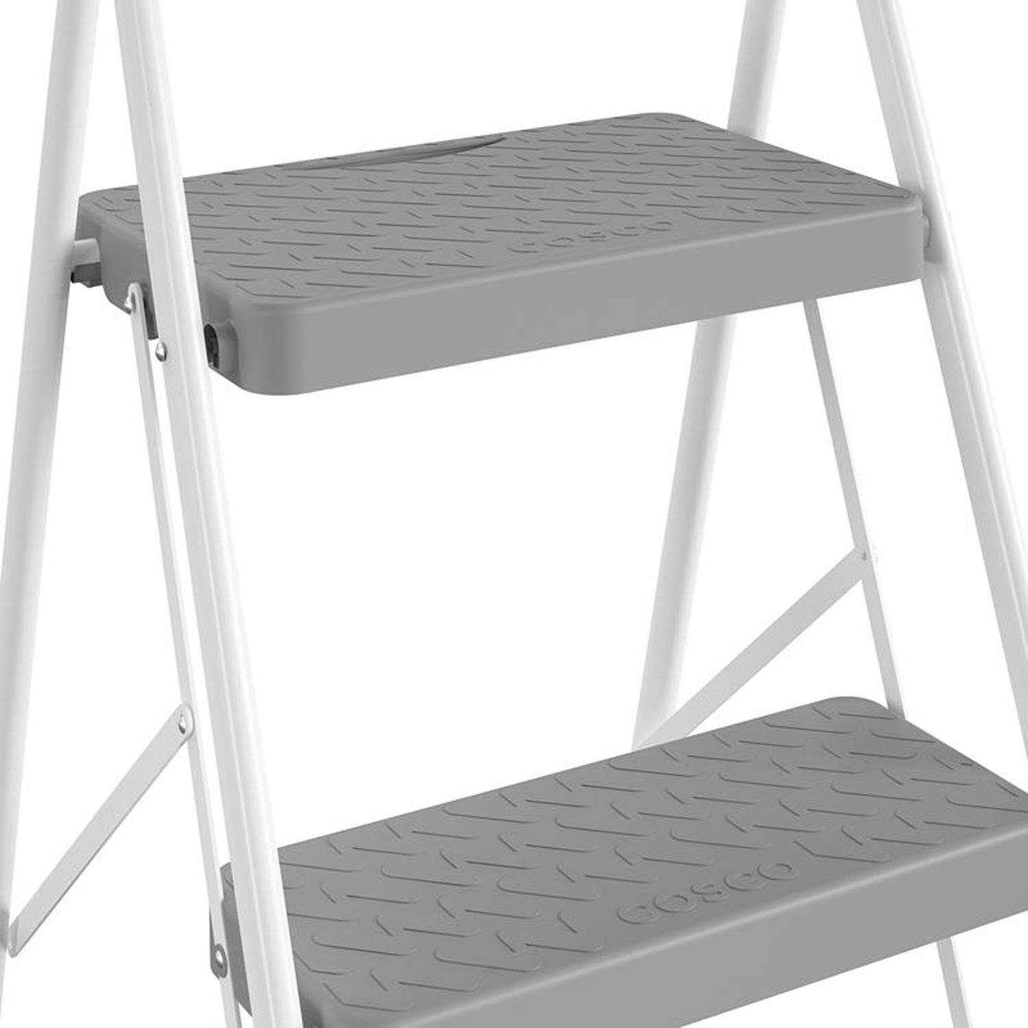 Cosco 47.6 in. H X 16.81 in. W X 2.91 in. D 225 lb. capacity 3 step Steel Folding Step Stool