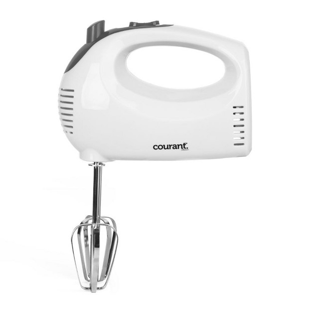 Courant 150w 5 speed Hand Mixer With 2 speed Hand Blender And Measuring Cup White