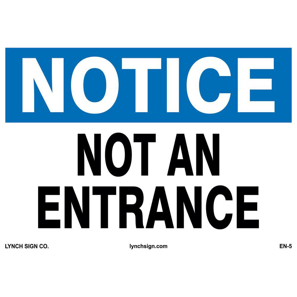 14 in. x 10 in. Not an Entrance Sign Printed on More Durable Thicker Longer Lasting Styrene Plastic EN-5