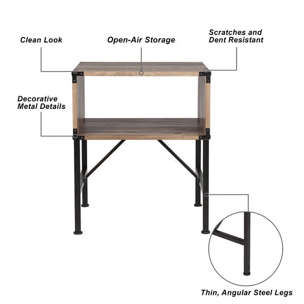 Saint Birch Cambridge Rustic Oak End Table (Set of 2)