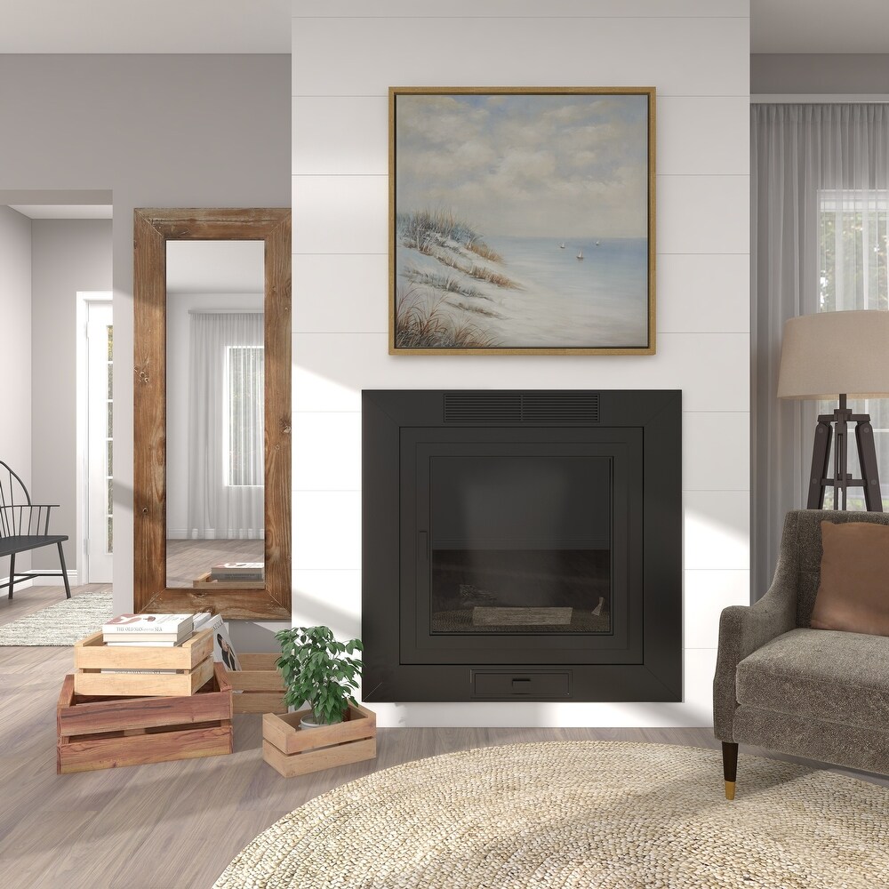 Brown Wood Handmade Storage Basket with Handles (Set of 4)   S/4 13\