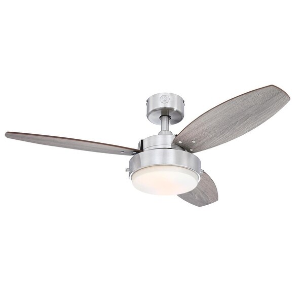 Westinghouse Lighting Alloy 3-Blade Indoor Ceiling Fan with LED Light Fixture and Opal Frosted Glass Shopping - The Best Deals on Ceiling Fans | 39655610