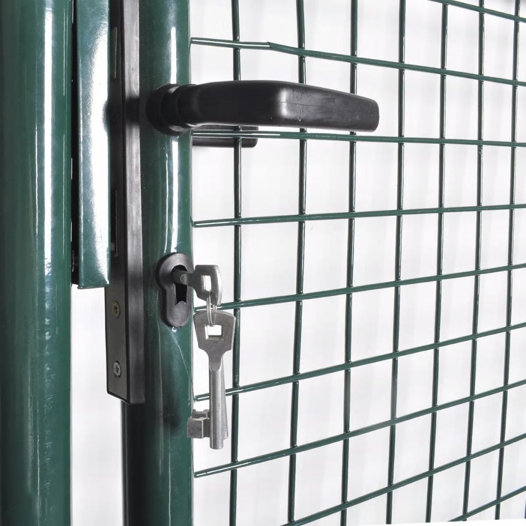 walmeck Single Door Fence Gate Powder-Coated Steel