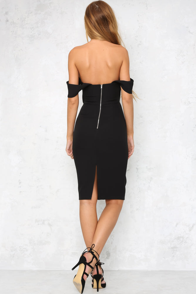 Hate The Game Midi Dress Black