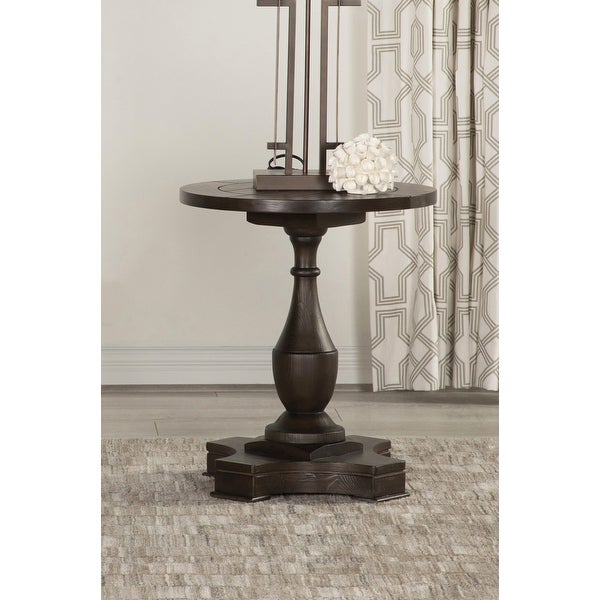 Coaster Furniture Morello Coffee Round End Table with Pedestal Base