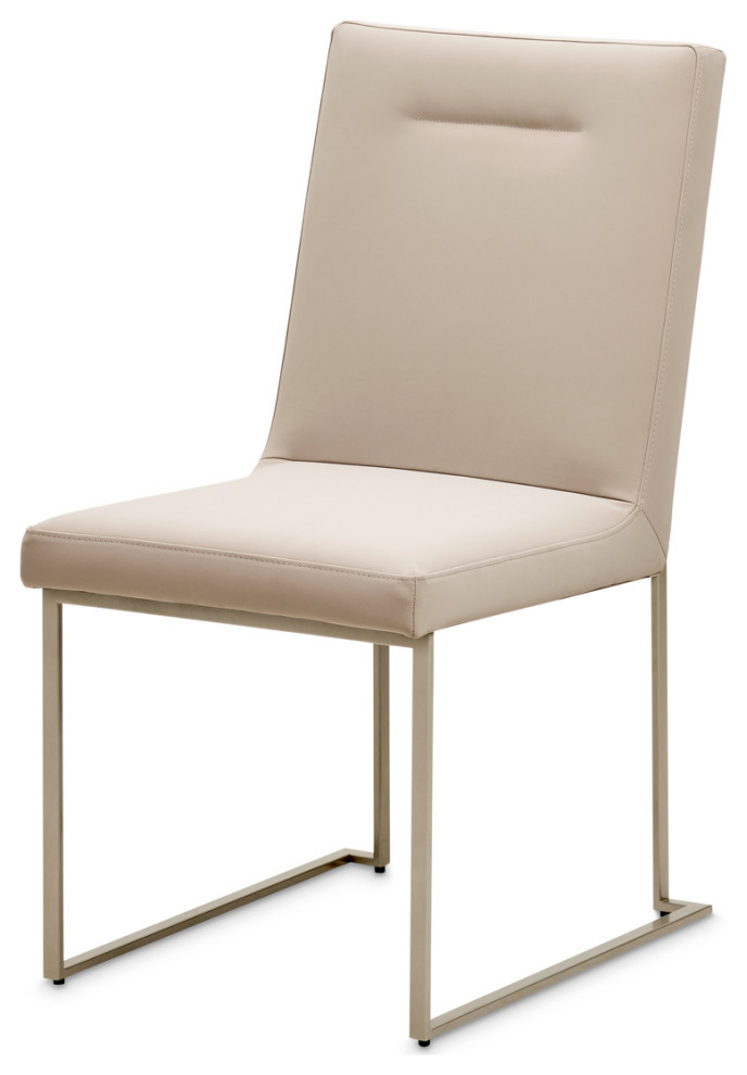 Marin Dining Side Chair  Set of 2   Greige   Contemporary   Dining Chairs   by Michael Amini  Houzz