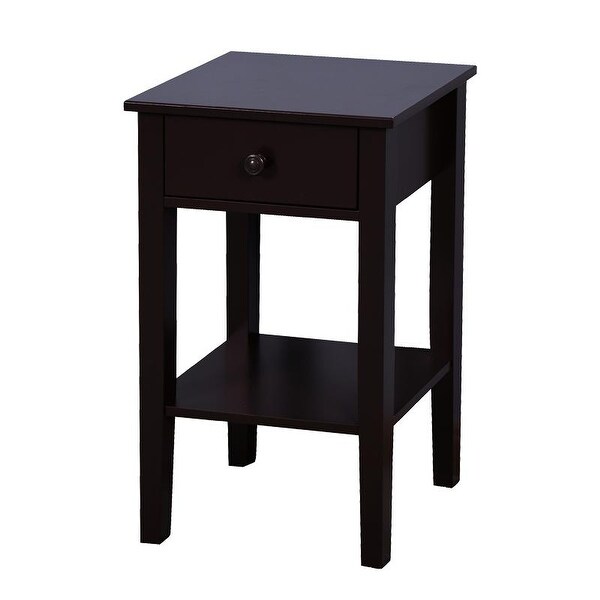 Nestfair Brown Floor-standing Storage Table End Table with Drawer