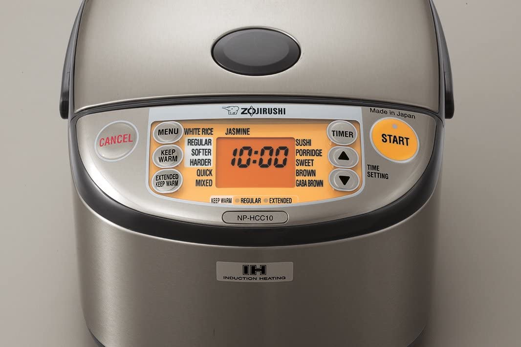 Zojirushi NP-HCC10XH Induction Heating System Rice Cooker and Warmer, 1 L, Stainless Dark Gray