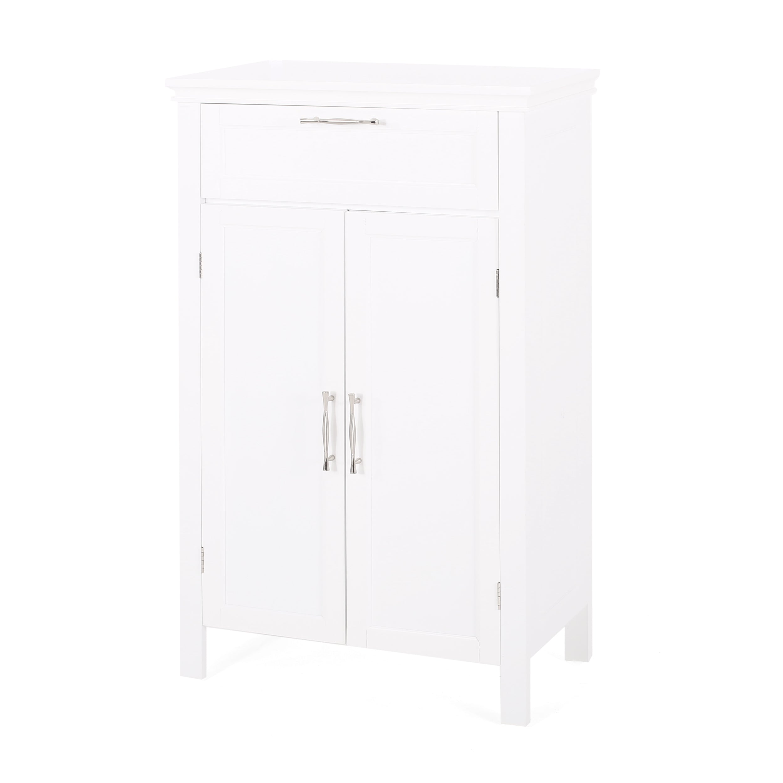 Meader Modern Bathroom 2 Door Floor Storage Cabinet with Drawer