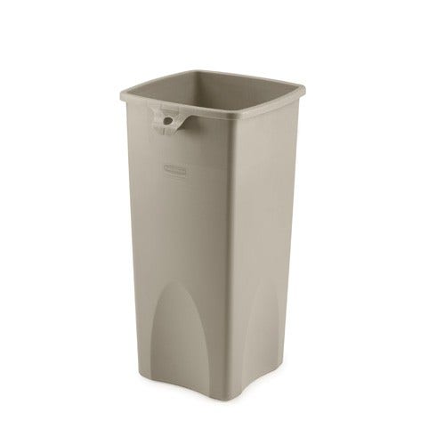 Rubbermaid FG356988BEIG Untouchable 23-Gallon Square Trash Can， Beige