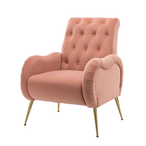 Calymne Modern Upholstered Armchair with Button-tufted Back by HULALA HOME