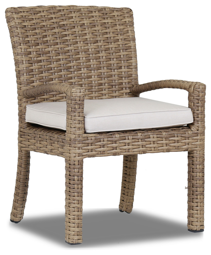 Havana Dining Chair With Cushions  Canvas Flax   Tropical   Outdoor Dining Chairs   by Sunset West Outdoor Furniture  Houzz