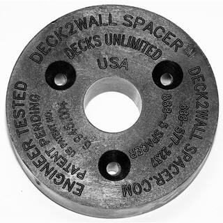 Deck2Wall Spacer Black Polypropylene Spacer 2-12 in. Diameter 58 in. thick 100 Per Box D2W58-100