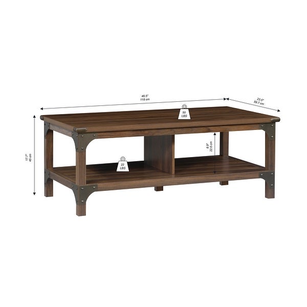 Saint Birch Hanson Walnut Coffee Table with 1-drawer