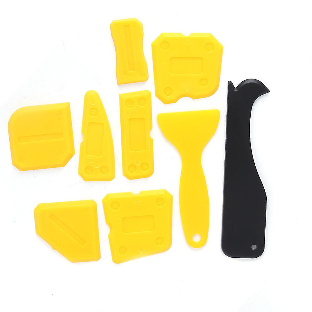 9pcs Silicone Glass Sealant Remover Scraper Hand Operated For Door Caulk Tool Kit