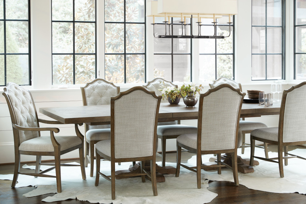 Bernhardt Rustic Patina Side Chair  Peppercorn Finish   Transitional   Dining Chairs   by HedgeApple  Houzz