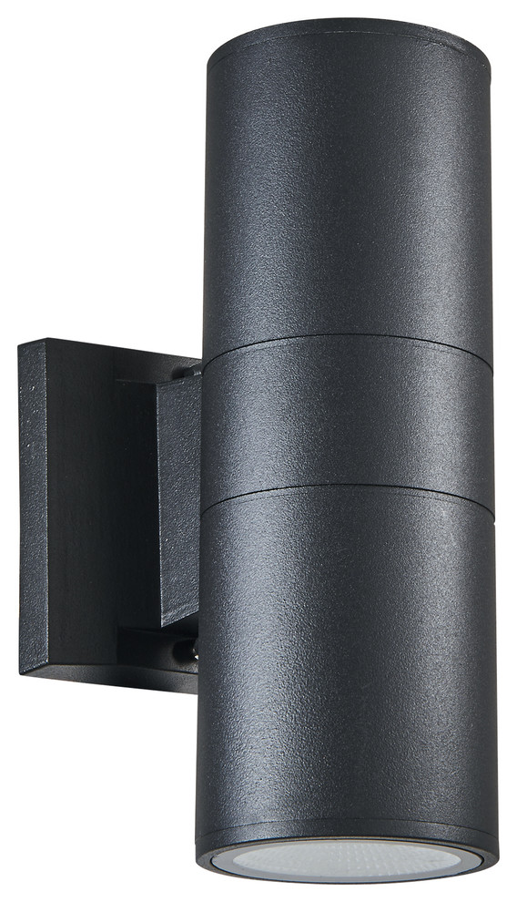 Simon Led Textured Black Outdoor/Indoor Wall Sconce 10 quot  Modern   Outdoor Wall Lights And Sconces   by Homesquare  Houzz