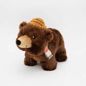 ZippyPaws Grunterz Bear Plush Dog Toy