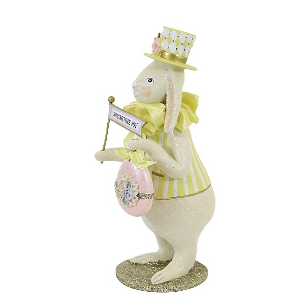 Heather Myers Langley One Figurine 8 0 Inches Bunny Rabbit Easter Egg 55517 Polyresin Yellow