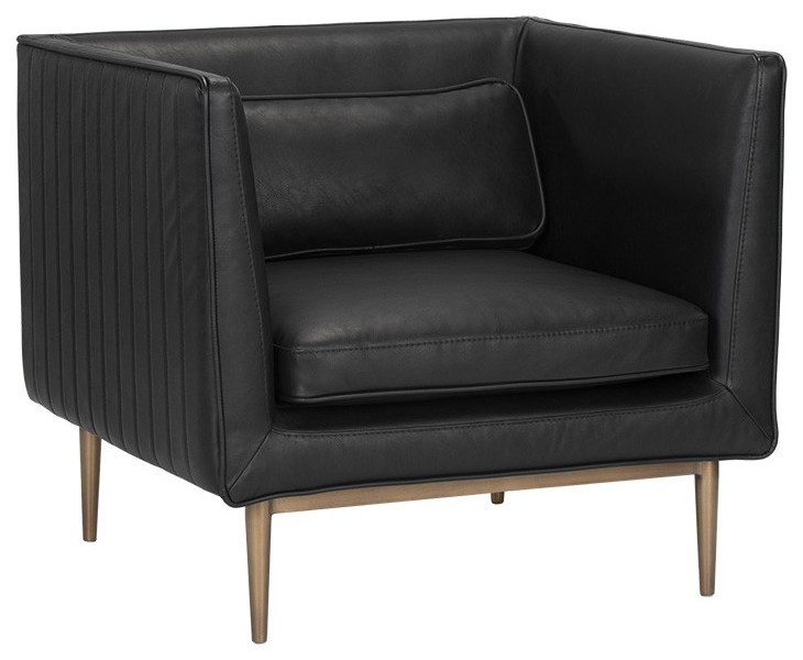 Batavia Armchair  Vintage Black   Midcentury   Armchairs And Accent Chairs   by Sunpan Modern Home  Houzz