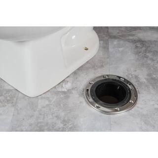 Oatey 3 in. ABS Open Offset Plastic Toilet Flange with Stainless Steel Ring 436062