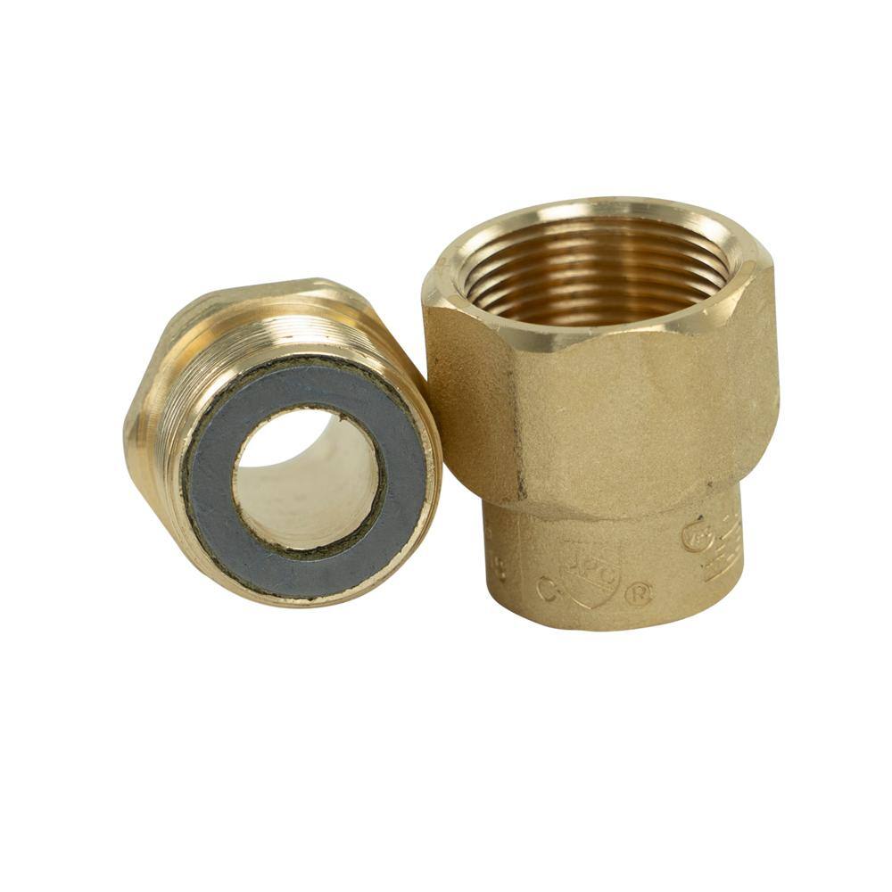 HOME-FLEX 12 in. CSST x 12 in. MIPT Brass Male Adapter 11-436-005