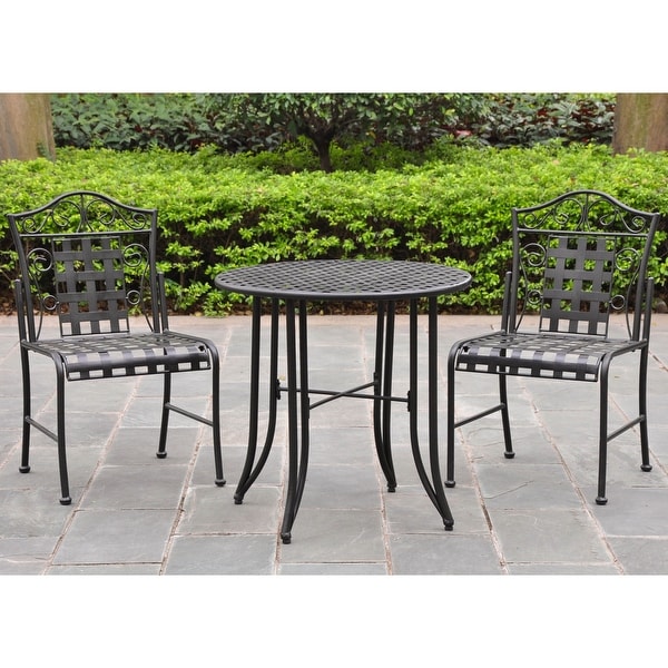 Mandalay 3Piece Iron Patio Bistro Set