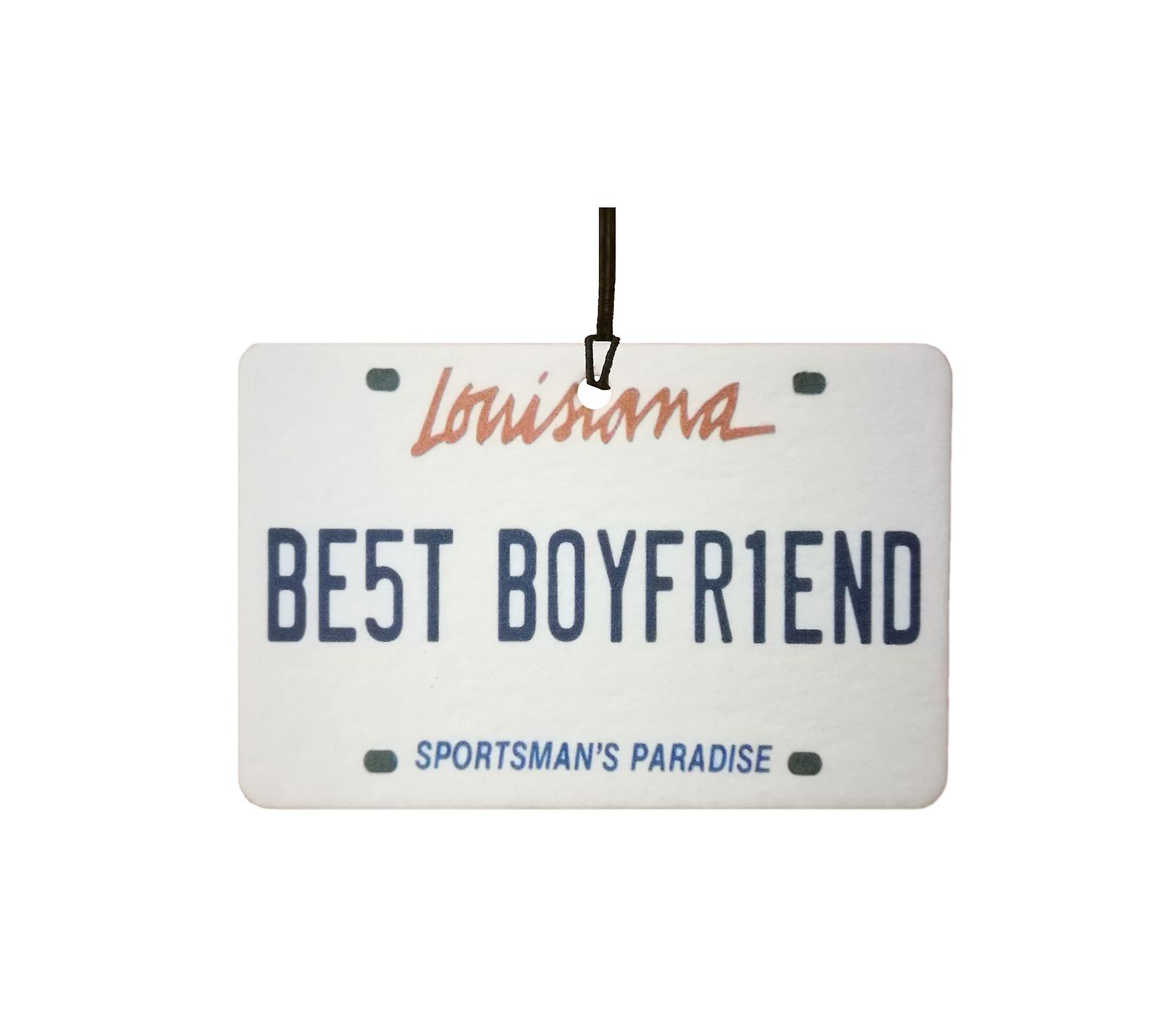 Louisiana - Best Boyfriend License Plate Car Air Freshener