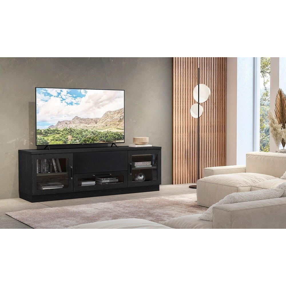 Contemporary Ebony Finish TV and Entertainment Console