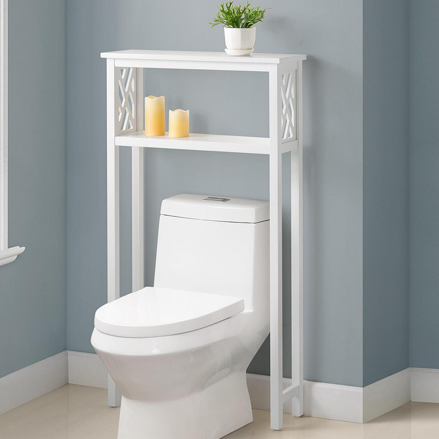 Coventry 27 W x 48 H Bathroom Over Toilet Open Storage Shelf