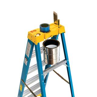 Werner 4 ft. Fiberglass Step Ladder with Yellow Top 250 lb. Load Capacity Type I Duty Rating 6004