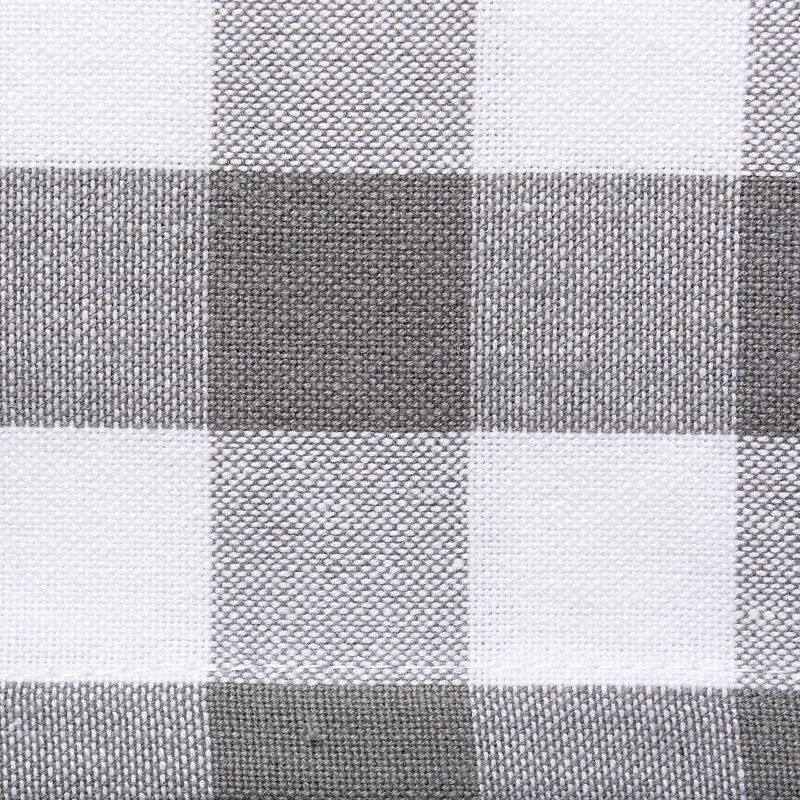 70 Gray and White Checkered Round Tablecloth