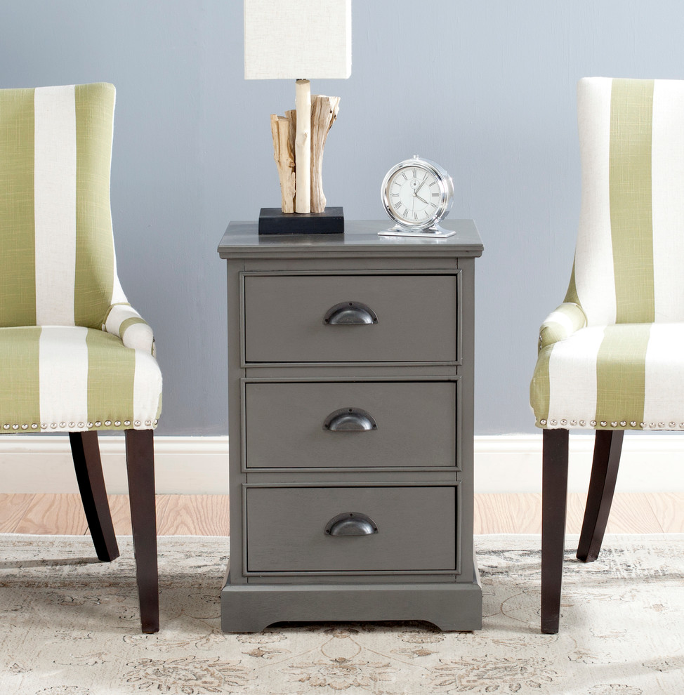 Safavieh Griffin 3 Drawer Side Table   Transitional   Side Tables And End Tables   by Safavieh  Houzz