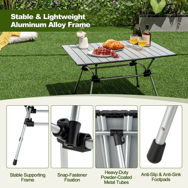 Folding HeavyDuty Aluminum Camping Table with Carrying Bag