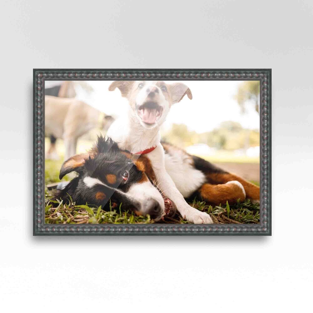 19x8 Black Picture Frame   Wood Picture Frame Complete with UV