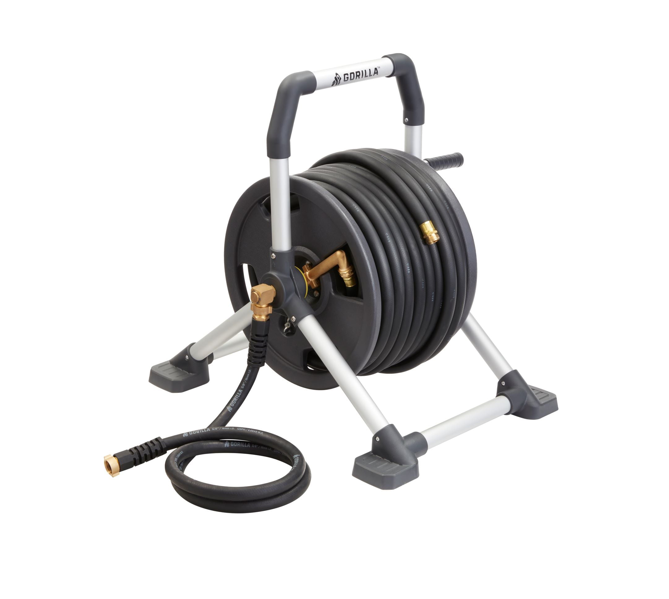 Gorilla 150 ft. Aluminum Zero-Rust Upright Hose Reel