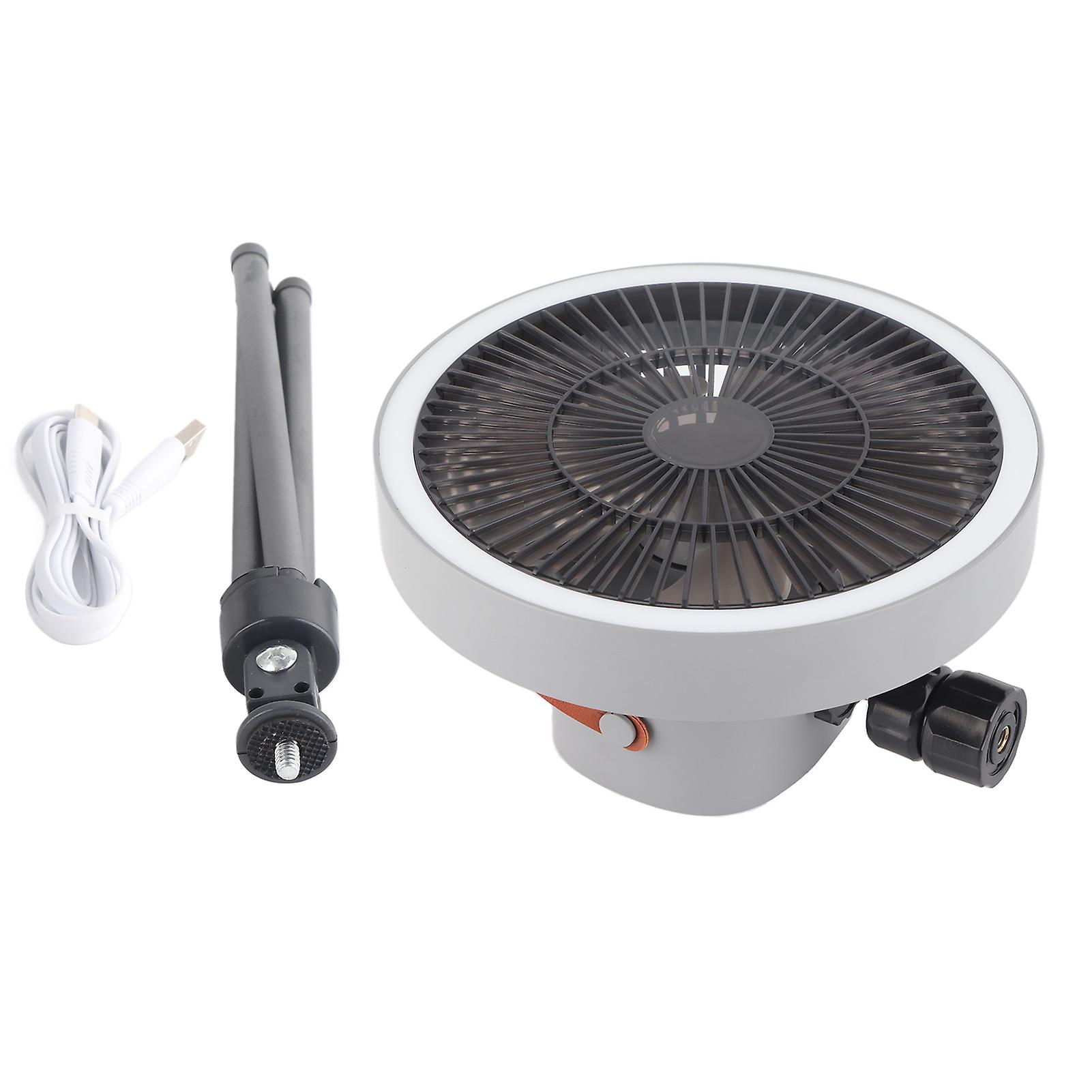 Portable Rechargeable Tripod Fan，Portable USB Rechargeable Tripod Portable Camping Fan Standing Fan Extended Durability