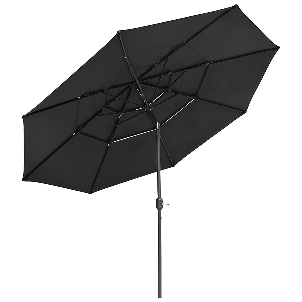 Yescom 11ft 8-Rib Patio Outdoor Market Umbrella 3-Tiered Tilt