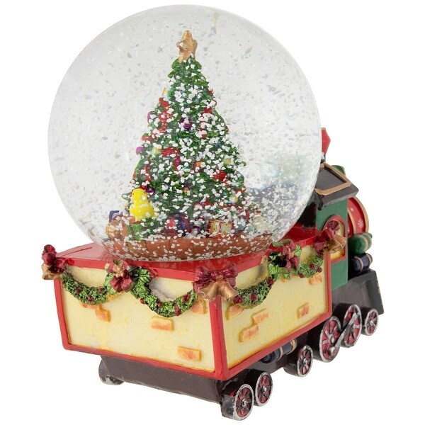 Elf Train Musical Christmas Snow Globe