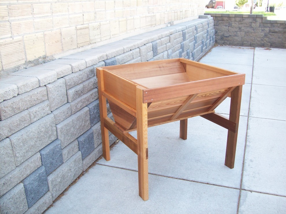 Raised Vegetable Garden Bin  Unstained   Transitional   Outdoor Pots And Planters   by Wood Country  Houzz