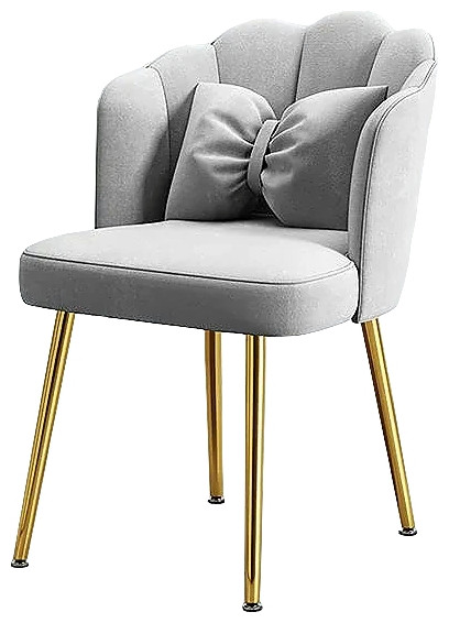 Golden Luxury Makeup Chair with Backrest made of Cotton   Contemporary   Dining Chairs   by Miron Demid LLC  Houzz