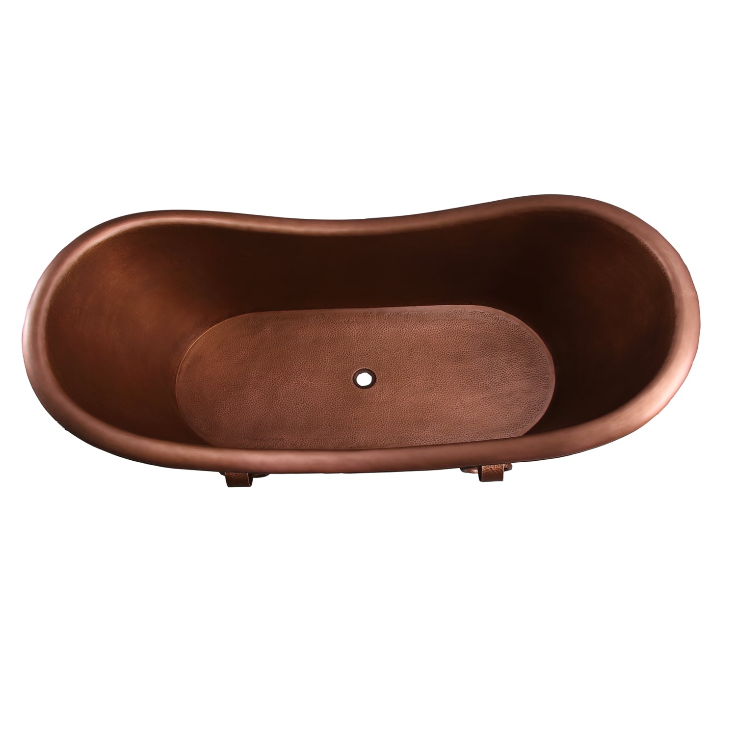 Bolero 72″ Copper Double Slipper Tub on Base