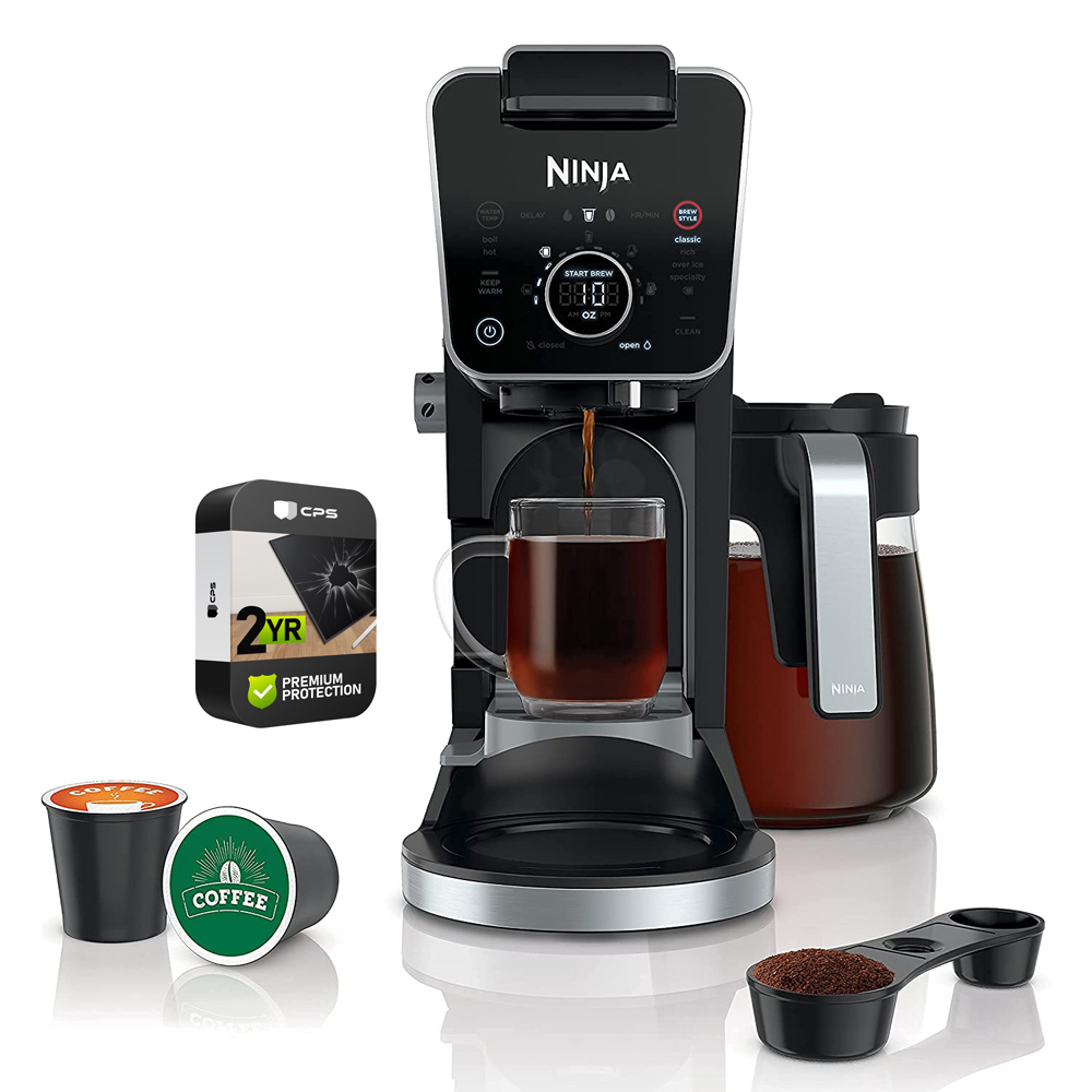 Restored Ninja CFP301 DualBrew Pro Specialty 12-Cup Drip Coffee Maker Bundle with Premium 2 YR CPS Enhanced Protection Pack (Refurbished)