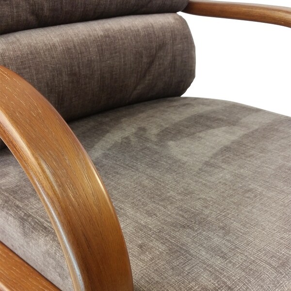 Caster Chair Company Hamilton Caster Arm Chair in Tawny Microsuede