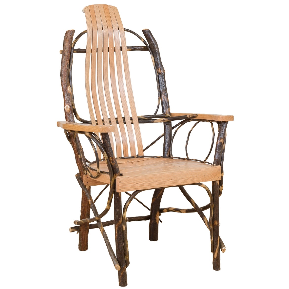 Set of 2 Hickory Log Contour Chairs